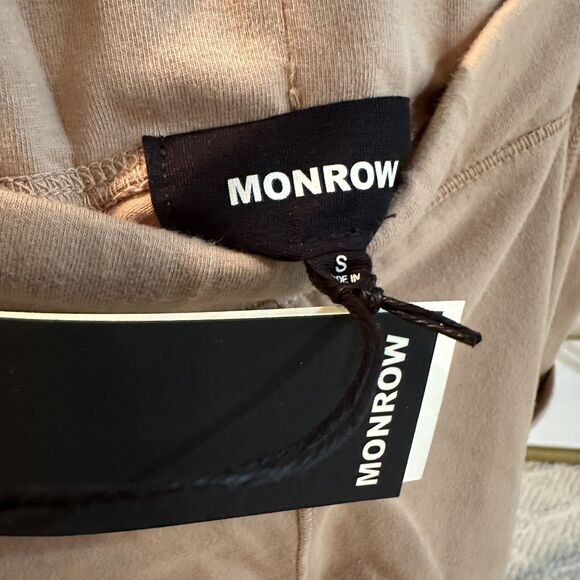 NWT Monrow Hip Pockets Bike Shorts In Latte S Small - Picture 5 of 5